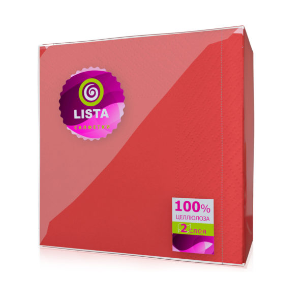 Пенза — Салфетки «Lista DELUXE» интенсив красные оптом.