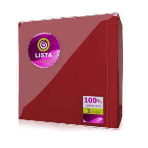 Пенза — Салфетки «Lista DELUXE» интенсив бордо оптом.