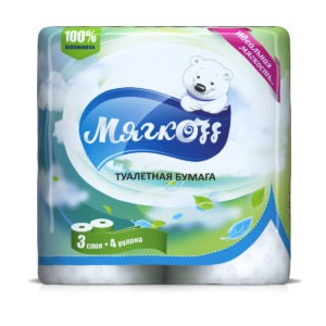 Пенза — Туалетная бумага  «Мягкоff» белая оптом.