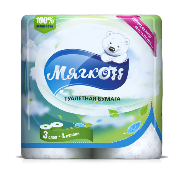 Пенза — Туалетная бумага  «Мягкоff» белая оптом.