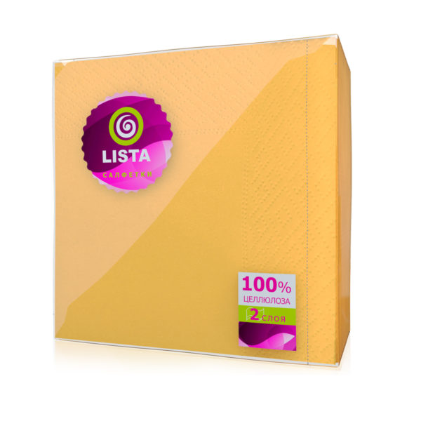 Пенза — Салфетки «Lista DELUXE» интенсив желтые оптом.