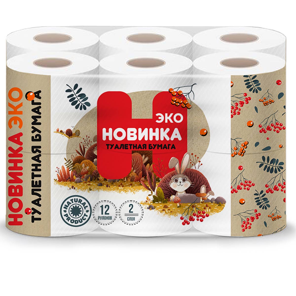 Пенза — Туалетная бумага  «Новинка ЭКО» 2 слоя белая оптом.