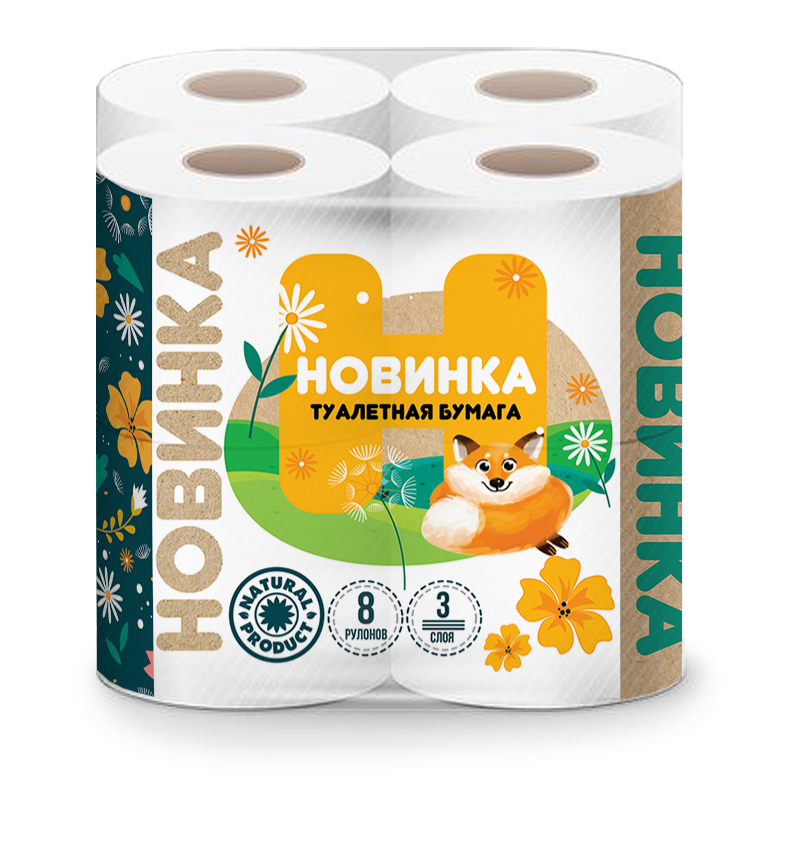Пенза — Туалетная бумага  «Новинка» 3 слоя белая оптом.