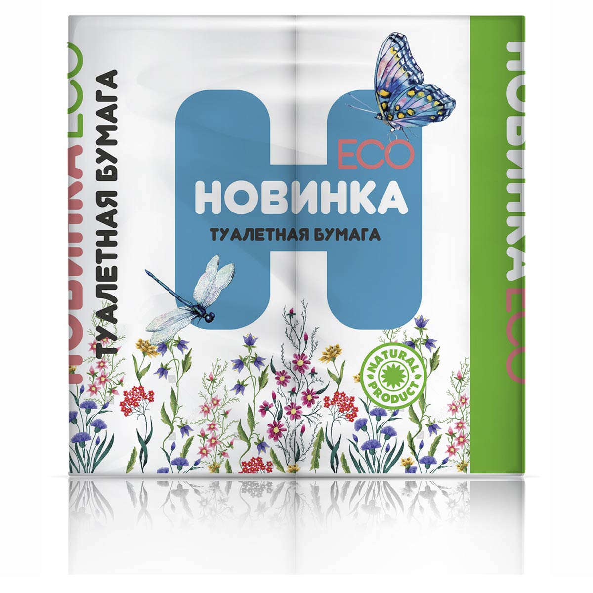 Пенза — Туалетная бумага  «Новинка ЭКО» 4Р 2 слоя белая оптом.
