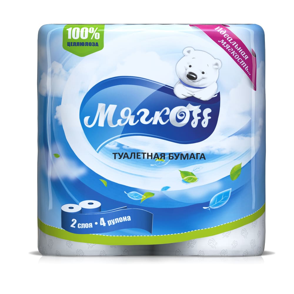 Пенза — Туалетная бумага  «Мягкоff» белая оптом.